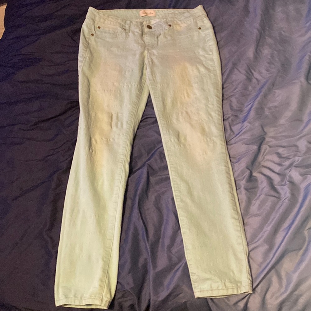 True freedom mint green jeans